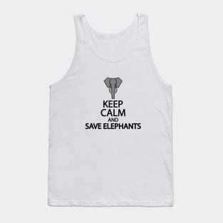 Keep calm and save elephants Tank Top